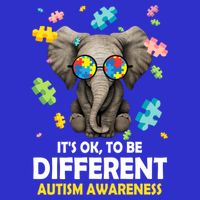 It's Ok To Be Different Elephant Autism Awareness Puzzle Meaningful Gift Magnet