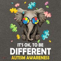 It's Ok To Be Different Elephant Autism Awareness Puzzle Meaningful Gift Cotton Canvas Backpack