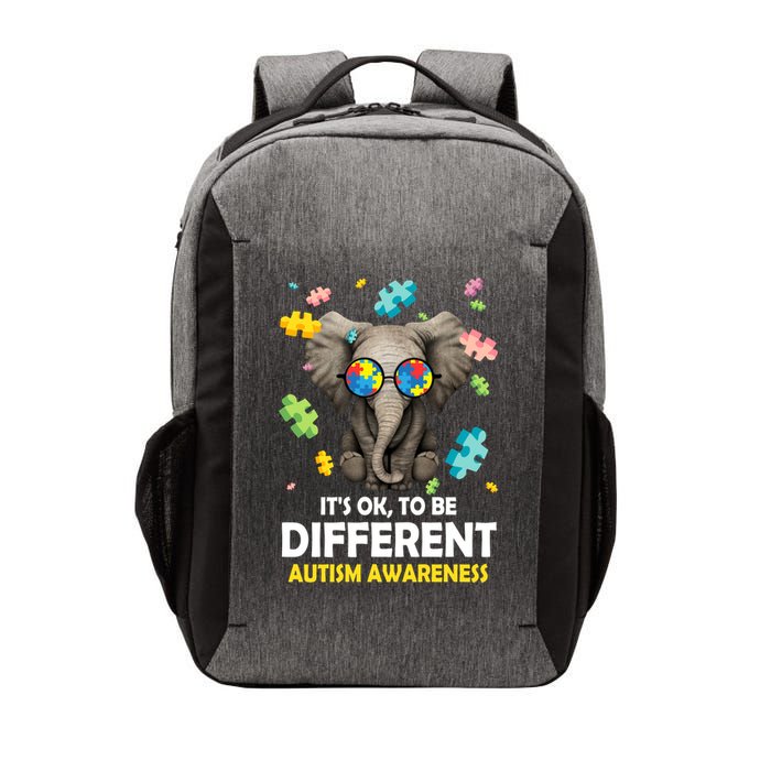 It's Ok To Be Different Elephant Autism Awareness Puzzle Meaningful Gift Vector Backpack