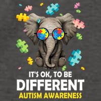 It's Ok To Be Different Elephant Autism Awareness Puzzle Meaningful Gift Vector Backpack