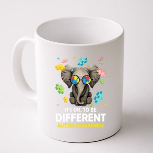 It's Ok To Be Different Elephant Autism Awareness Puzzle Meaningful Gift Coffee Mug