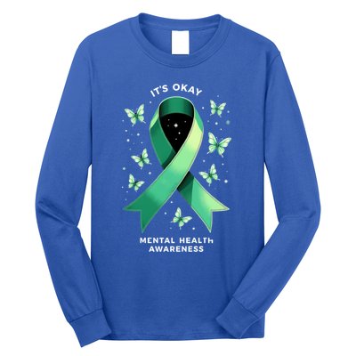 ItS Okay Tal Health Awareness Green Ribbon Great Gift Long Sleeve Shirt