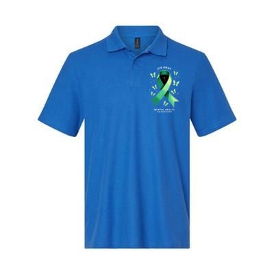 ItS Okay Tal Health Awareness Green Ribbon Great Gift Softstyle Adult Sport Polo