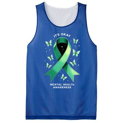 ItS Okay Tal Health Awareness Green Ribbon Great Gift Mesh Reversible Basketball Jersey Tank