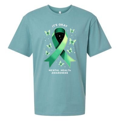 ItS Okay Tal Health Awareness Green Ribbon Great Gift Sueded Cloud Jersey T-Shirt