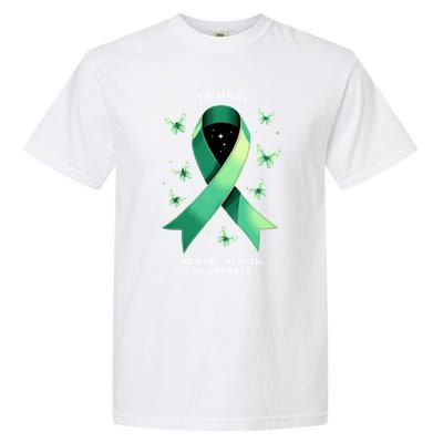 ItS Okay Tal Health Awareness Green Ribbon Great Gift Garment-Dyed Heavyweight T-Shirt