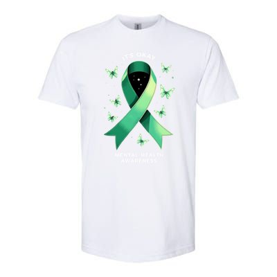 ItS Okay Tal Health Awareness Green Ribbon Great Gift Softstyle CVC T-Shirt