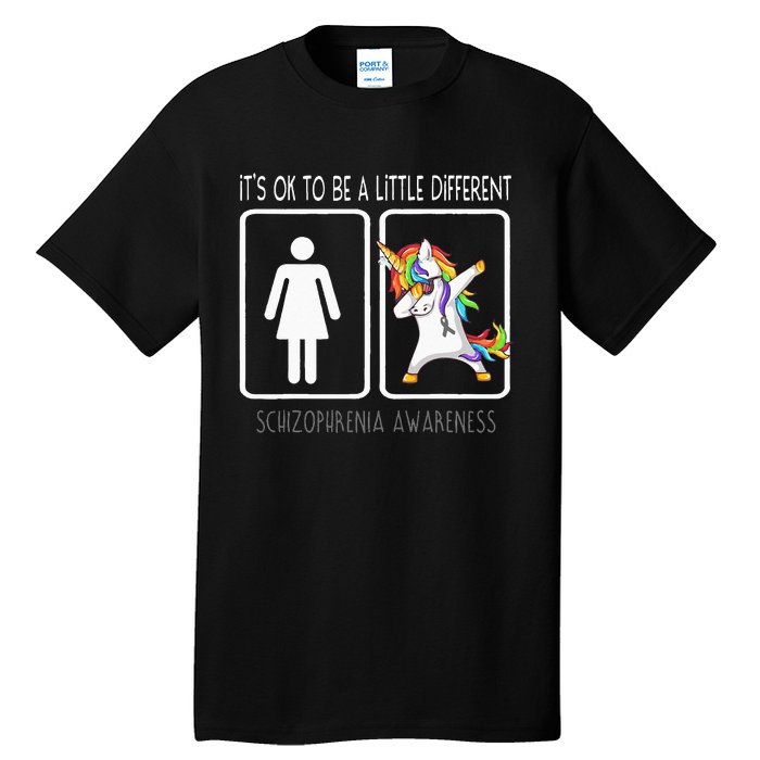 It's Ok To Be A Little Different Schizophrenia Awareness Tall T-Shirt