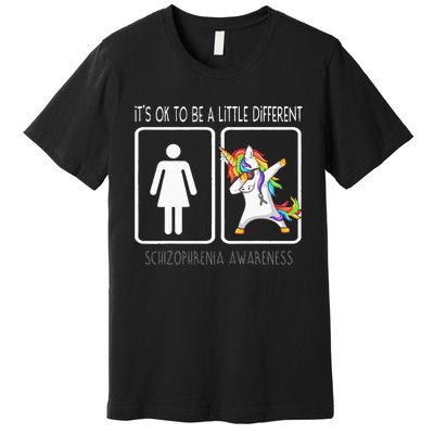 It's Ok To Be A Little Different Schizophrenia Awareness Premium T-Shirt