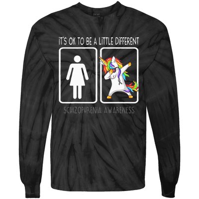 It's Ok To Be A Little Different Schizophrenia Awareness Tie-Dye Long Sleeve Shirt