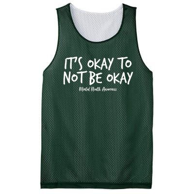 It's Okay To Not Be Okay Mental Health Awareness Mesh Reversible Basketball Jersey Tank