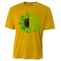 It's Okay To Not Be Okay Mental Health Awareness Green Sunflower Cooling Performance Crew T-Shirt