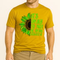 It's Okay To Not Be Okay Mental Health Awareness Green Sunflower Cooling Performance Crew T-Shirt