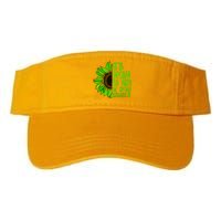 It's Okay To Not Be Okay Mental Health Awareness Green Sunflower Valucap Bio-Washed Visor