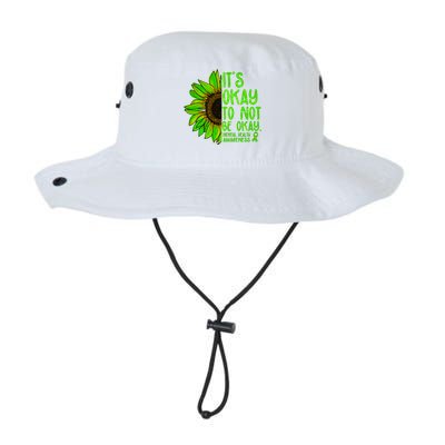 It's Okay To Not Be Okay Mental Health Awareness Green Sunflower Legacy Cool Fit Booney Bucket Hat