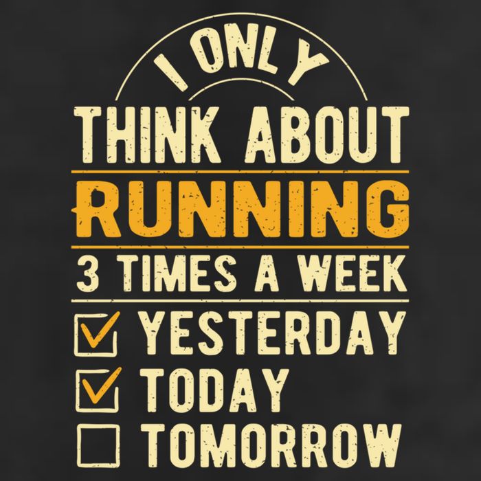 I Only Think About Running Sayings Runner Quotes Marathon Gift Golf Towel