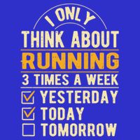 I Only Think About Running Sayings Runner Quotes Marathon Gift 16 in Basic Backpack