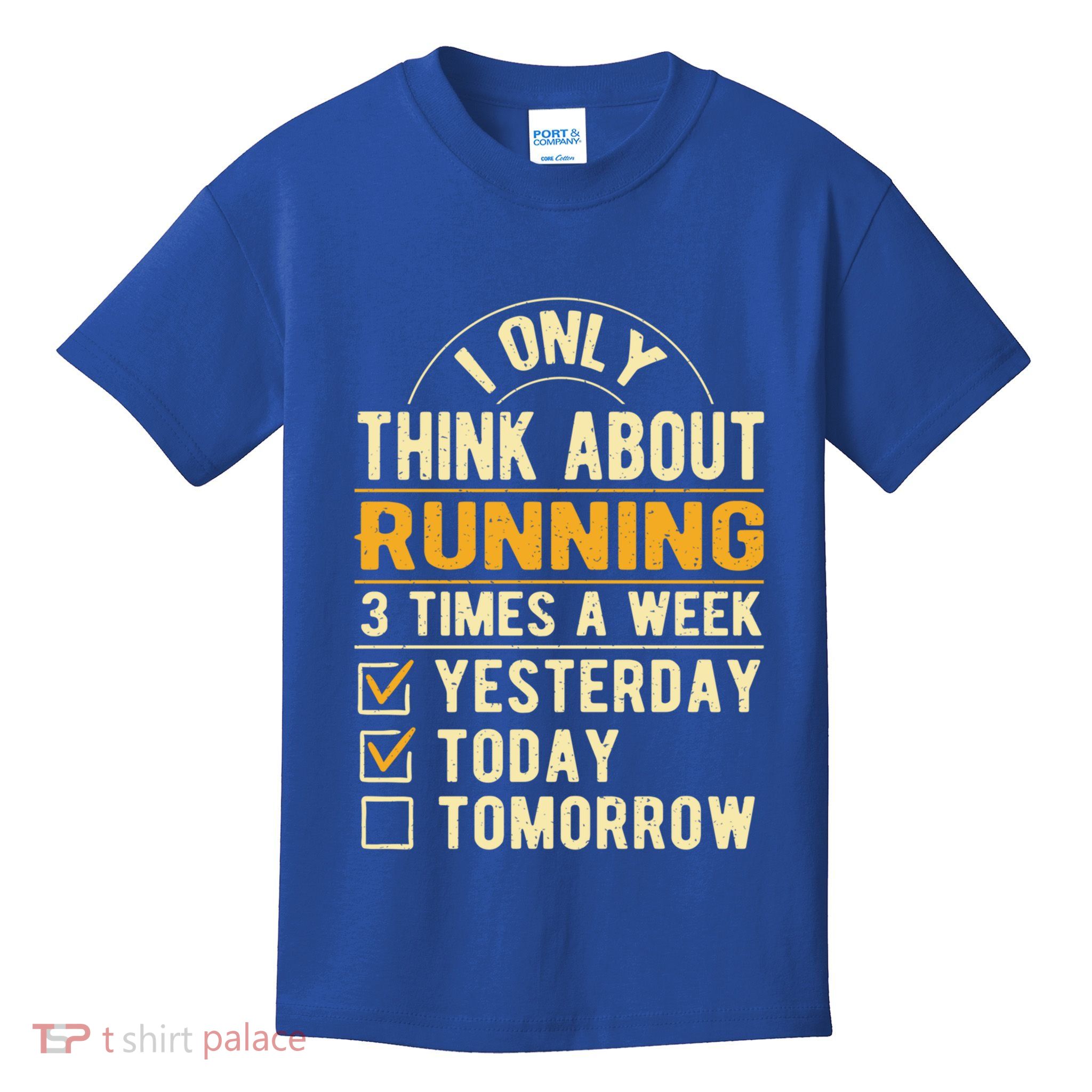 I Only Think About Running Sayings Runner Quotes Marathon Gift Kids T-Shirt