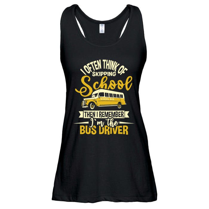 I Often Think Of Skipping School - School Bus Driver Ladies Essential Flowy Tank