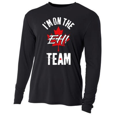 Im On The Eh Team Sports Funny Happy Canada Day Cooling Performance Long Sleeve Crew