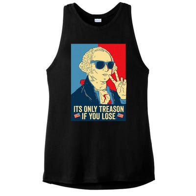 Its Only Treason If You Lose George Washington Ladies PosiCharge Tri-Blend Wicking Tank