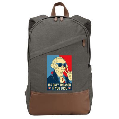 Its Only Treason If You Lose George Washington Cotton Canvas Backpack