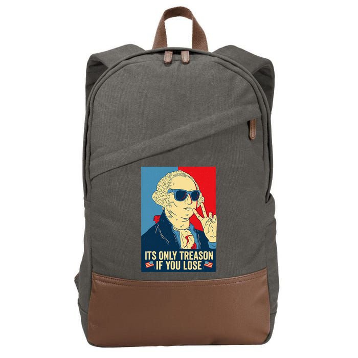 Its Only Treason If You Lose George Washington Cotton Canvas Backpack