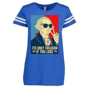 Its Only Treason If You Lose George Washington Enza Ladies Jersey Football T-Shirt