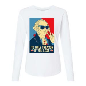 Its Only Treason If You Lose George Washington Womens Cotton Relaxed Long Sleeve T-Shirt