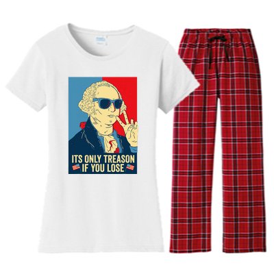 Its Only Treason If You Lose George Washington Women's Flannel Pajama Set