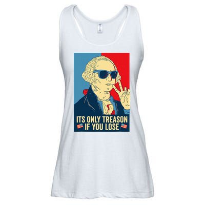 Its Only Treason If You Lose George Washington Ladies Essential Flowy Tank