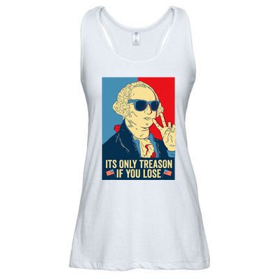 Its Only Treason If You Lose George Washington Ladies Essential Flowy Tank