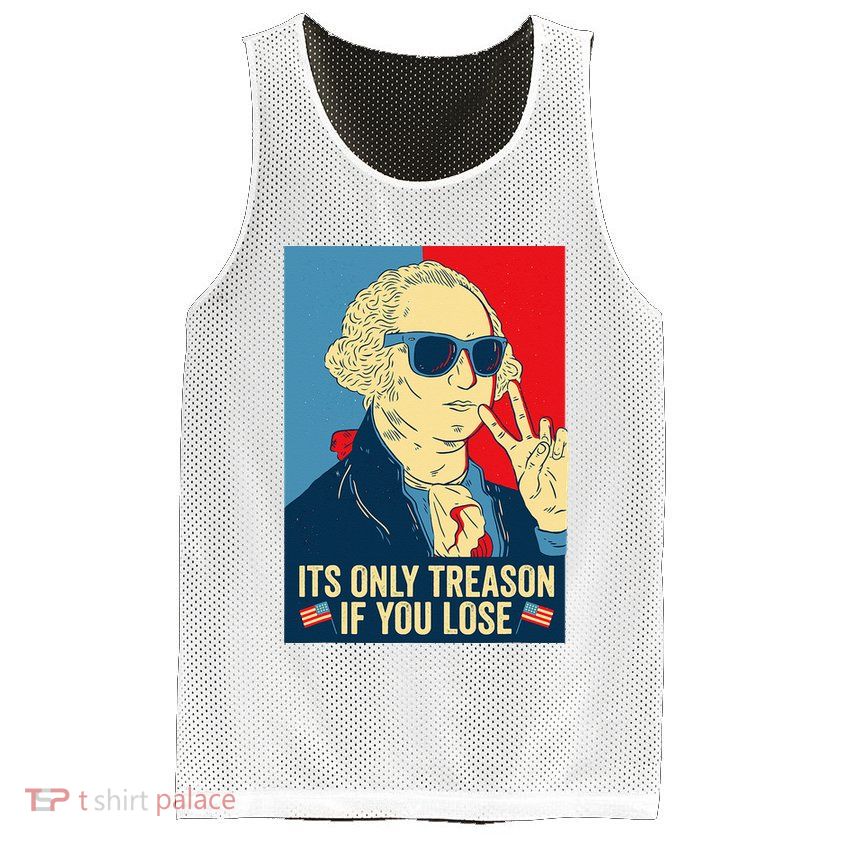 Its Only Treason If You Lose George Washington Mesh Reversible Basketball Jersey Tank