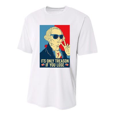 Its Only Treason If You Lose George Washington Youth Performance Sprint T-Shirt