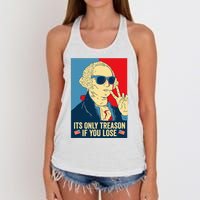 Its Only Treason If You Lose George Washington Women's Knotted Racerback Tank