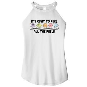 ItS Okay To Feel All The Feels Tal Health Women’s Perfect Tri Rocker Tank