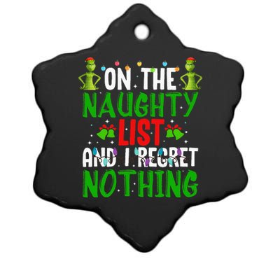 IM On The Naughty List And I Regret Nothing Ceramic Star Ornament