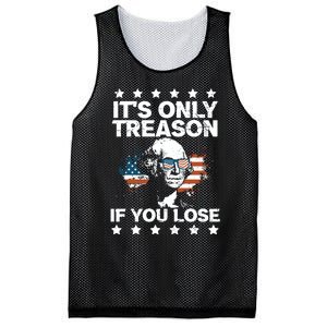 Its Only Treason If You Lose ShirtGeorge Washington July 4 Long Sleeve Mesh Reversible Basketball Jersey Tank