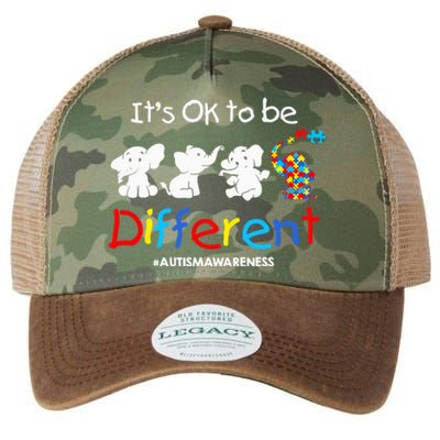 Its Ok To Be Different Autism Awareness Acceptance Wo Legacy Tie Dye Trucker Hat