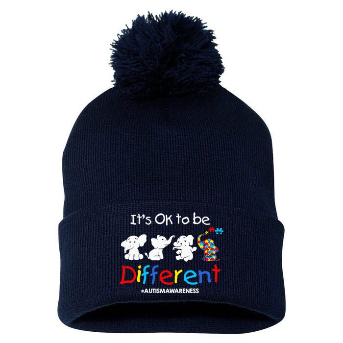 Its Ok To Be Different Autism Awareness Acceptance Wo Pom Pom 12in Knit Beanie