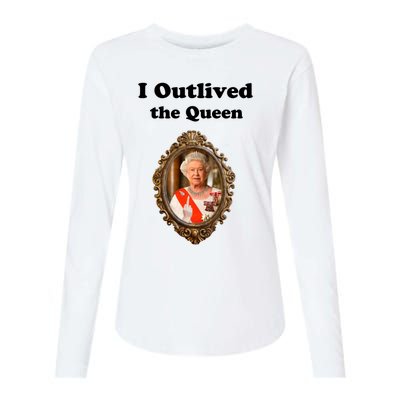 I Outlived The Queen Womens Cotton Relaxed Long Sleeve T-Shirt