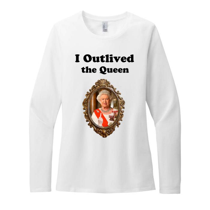 I Outlived The Queen Womens CVC Long Sleeve Shirt