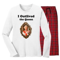 I Outlived The Queen Women's Long Sleeve Flannel Pajama Set 