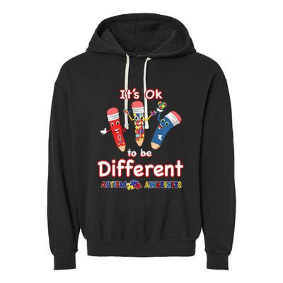 It's OK to be Different Autism Awareness Garment-Dyed Fleece Hoodie