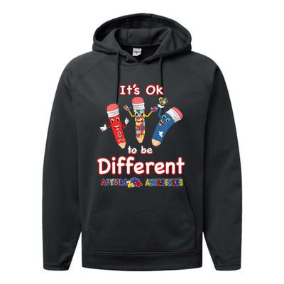 It's OK to be Different Autism Awareness Performance Fleece Hoodie