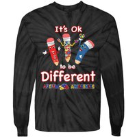 It's OK to be Different Autism Awareness Tie-Dye Long Sleeve Shirt