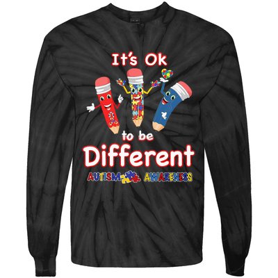 It's OK to be Different Autism Awareness Tie-Dye Long Sleeve Shirt