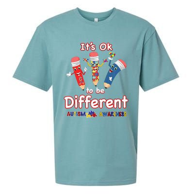 It's OK to be Different Autism Awareness Sueded Cloud Jersey T-Shirt