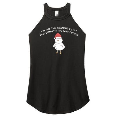 Im On The Naughty List For Committing War Crimes Women’s Perfect Tri Rocker Tank