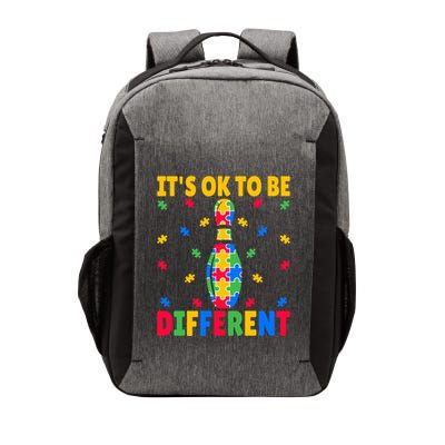 ItS Ok To Be Different Bowling Lover Autism Awareness Gift Vector Backpack